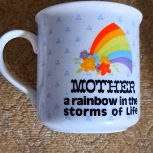 Mother, a rainbow in the storms of life Vintage Porcelain Mug. Two sided
